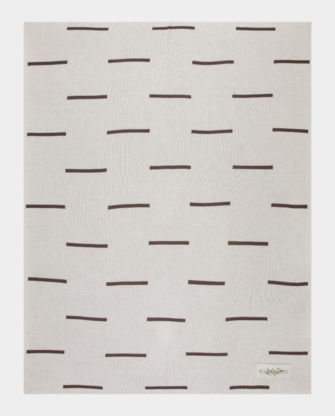 bamboo blanket - brown stripes