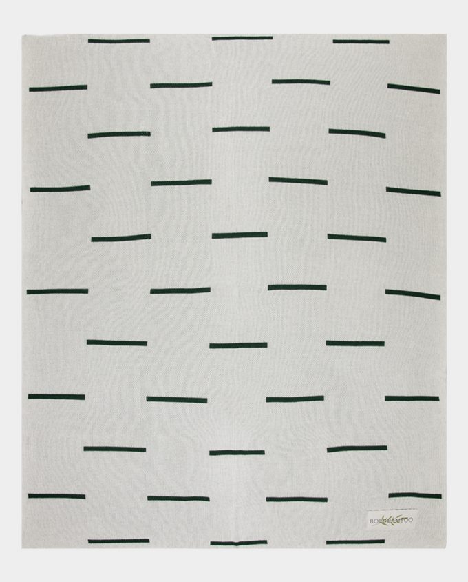 bamboo blanket - green stripes