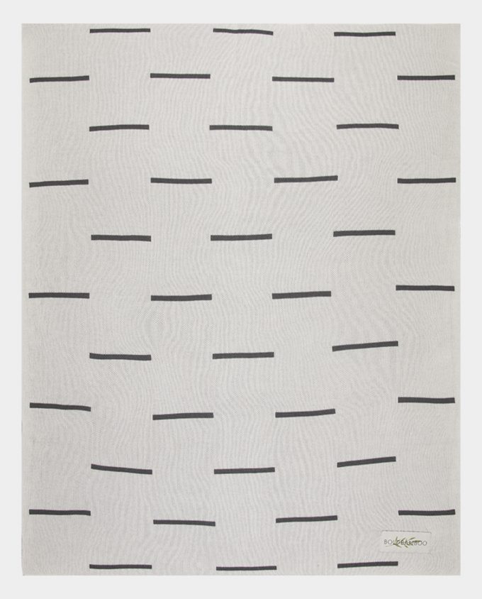 bamboo blanket - anthracite stripes