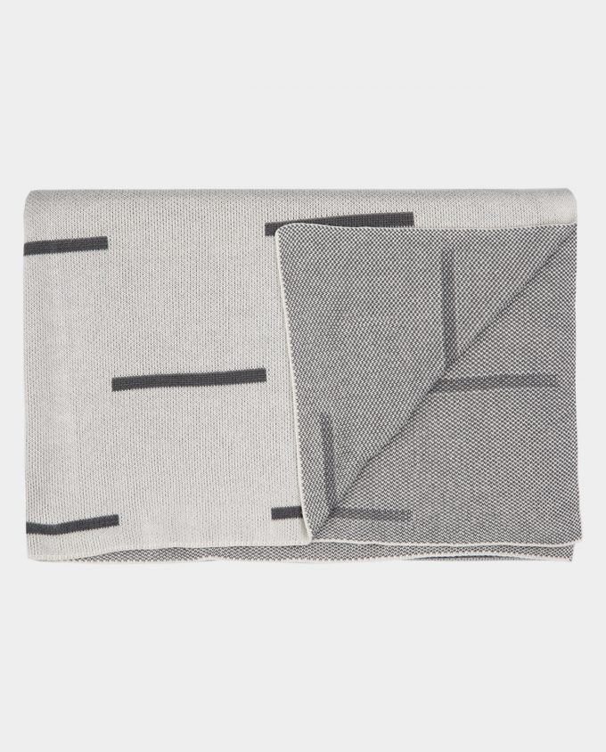 bamboo blanket - anthracite stripes