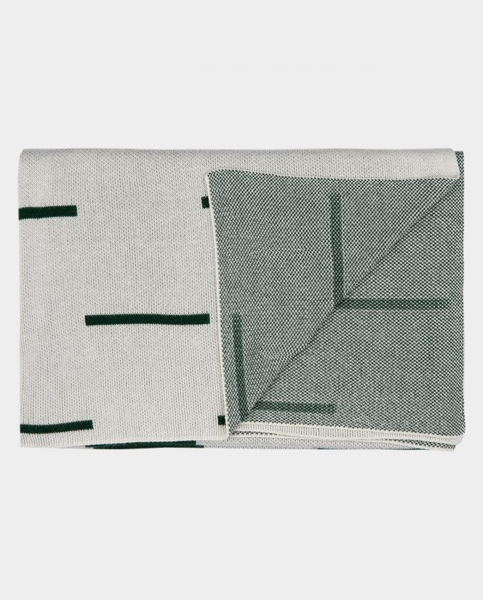 bamboo blanket - green stripes