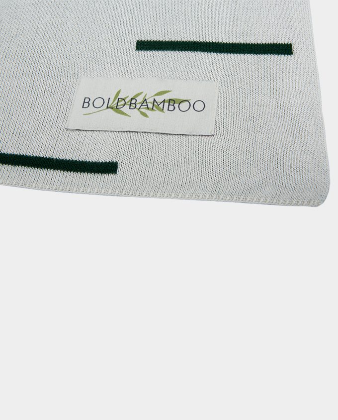 bamboo blanket - green stripes