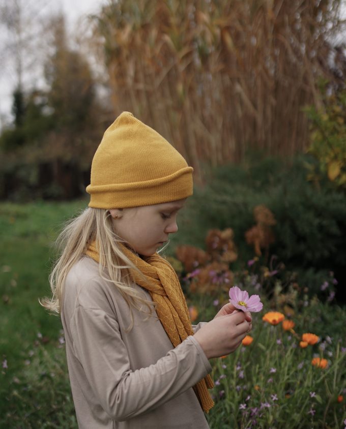 bamboo beanie - ochre