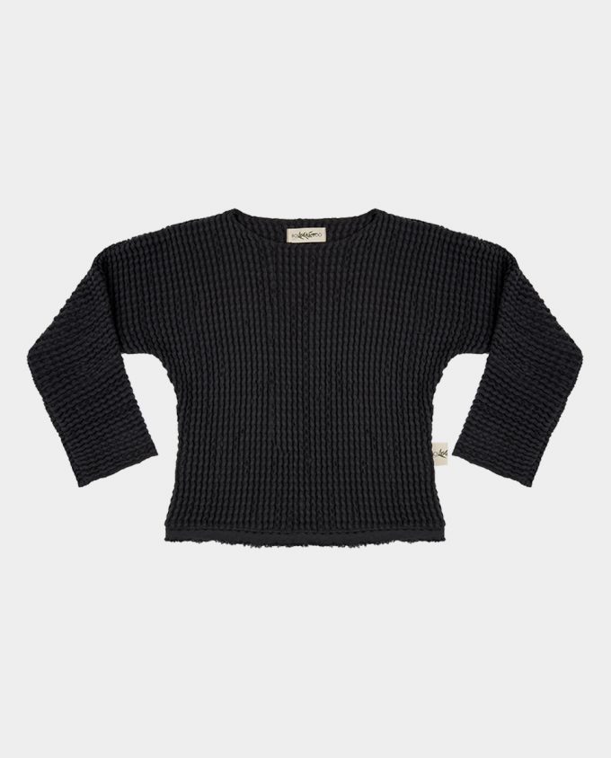 linen sweater - anthracite