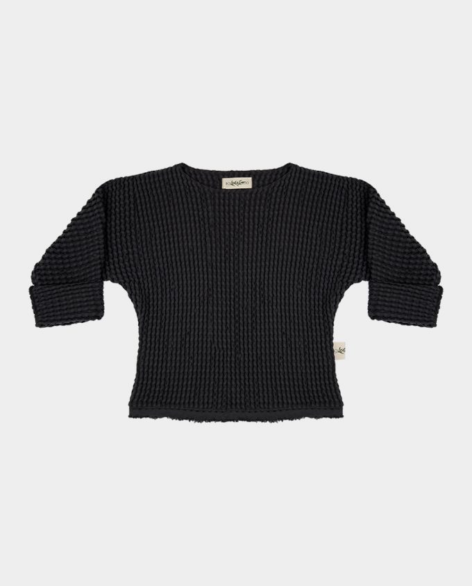 linen sweater - anthracite