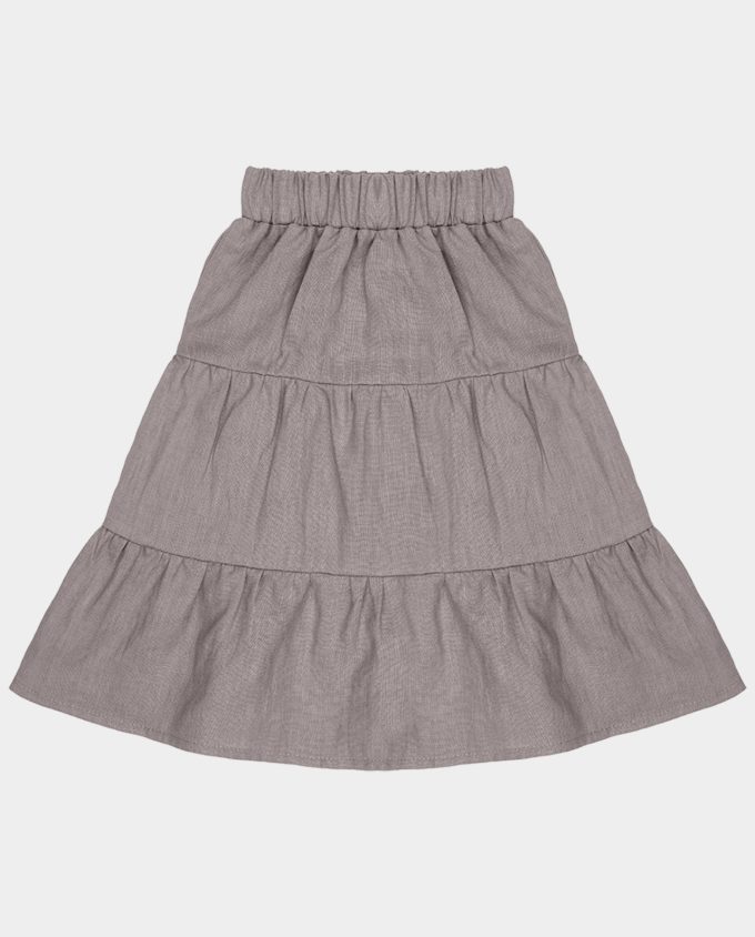 Linen skirt - Grey