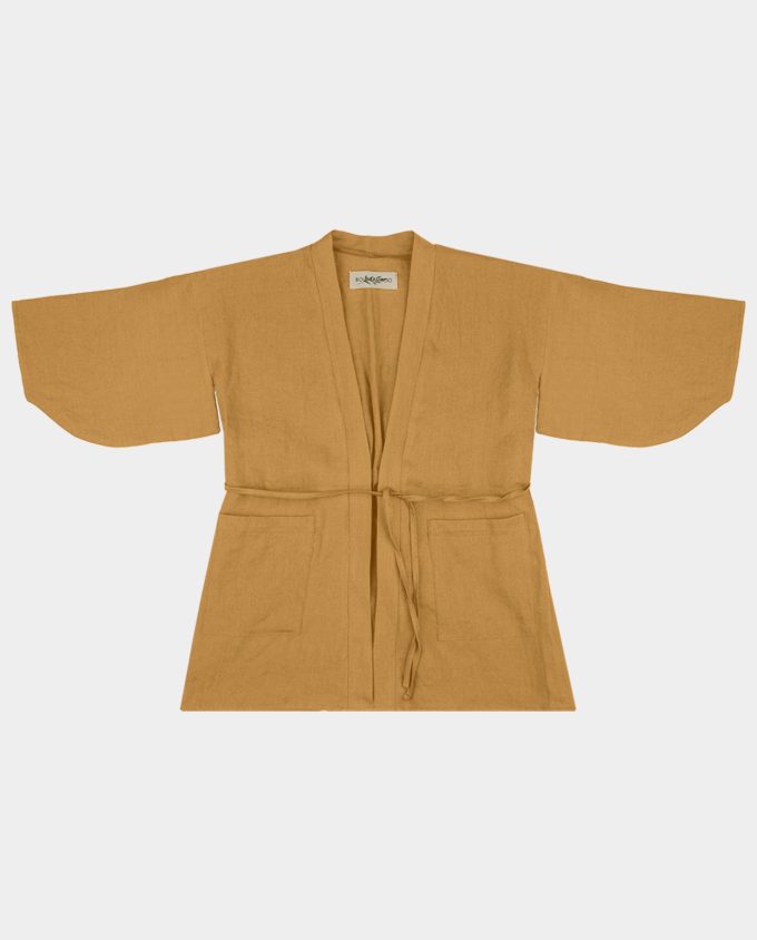 Linen kimono - Ochre