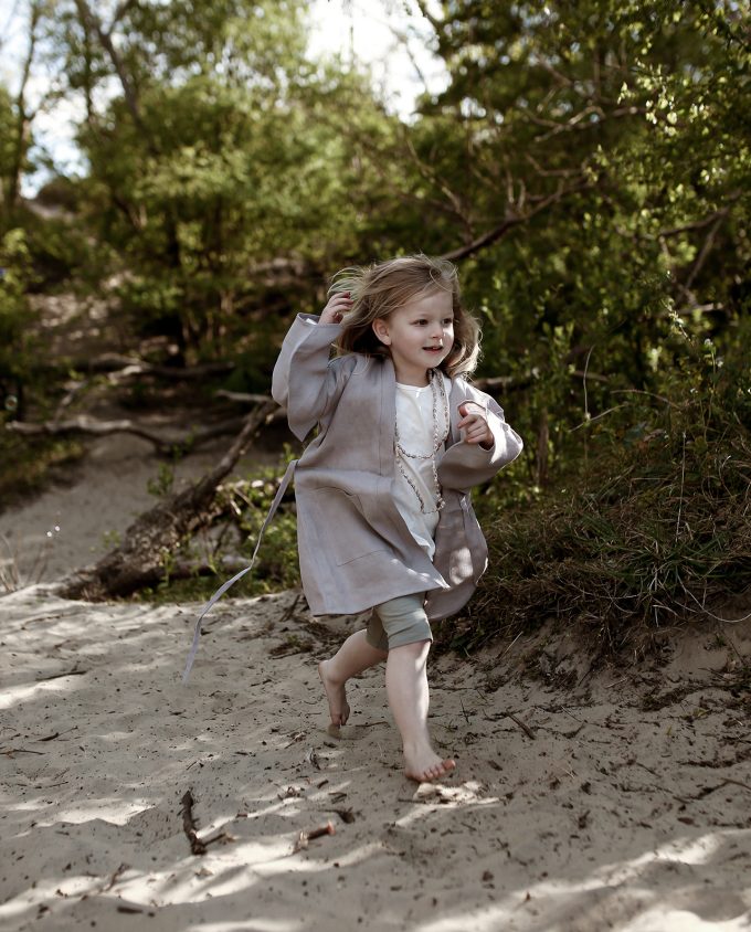 Linen kimono - Grey