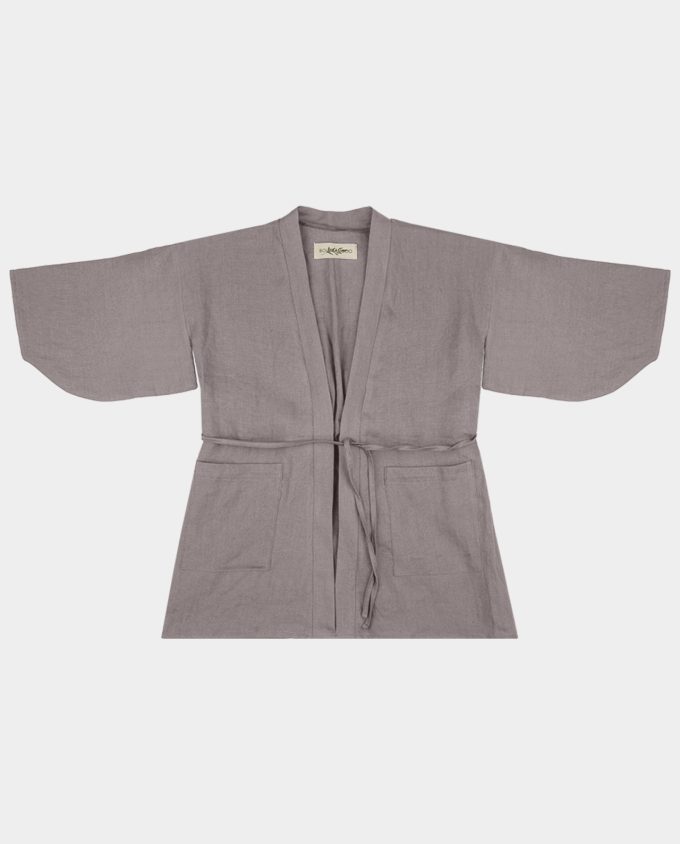 Linen kimono - Grey