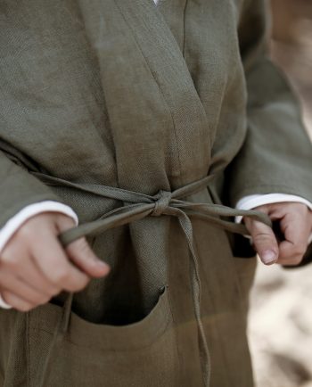 Linen kimono - Khaki